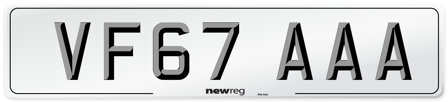 VF67 AAA Number Plate from New Reg